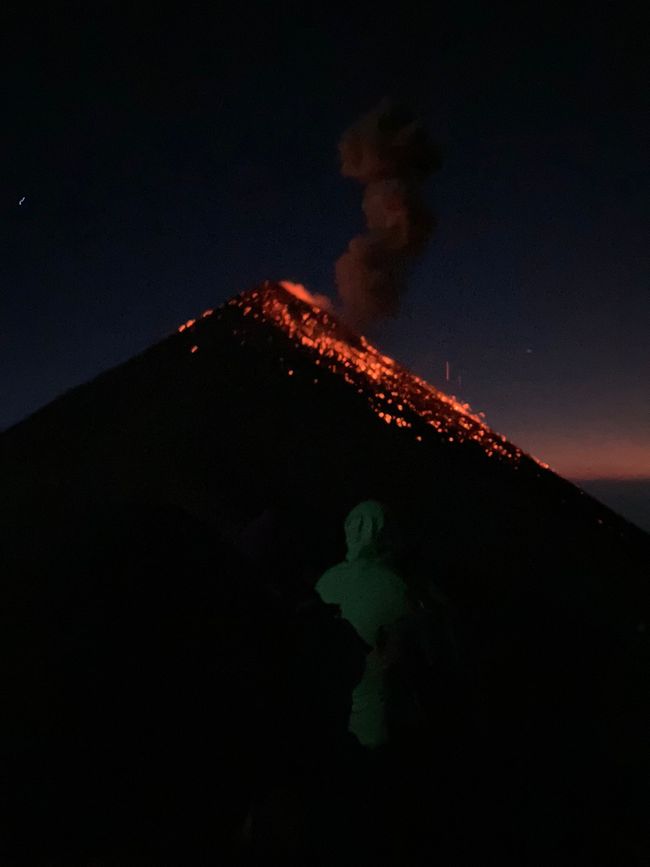 View of the active Fuego volcano