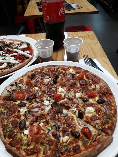 Pizza essen in Memlbourne-City mit Nico aus Berlin:-P