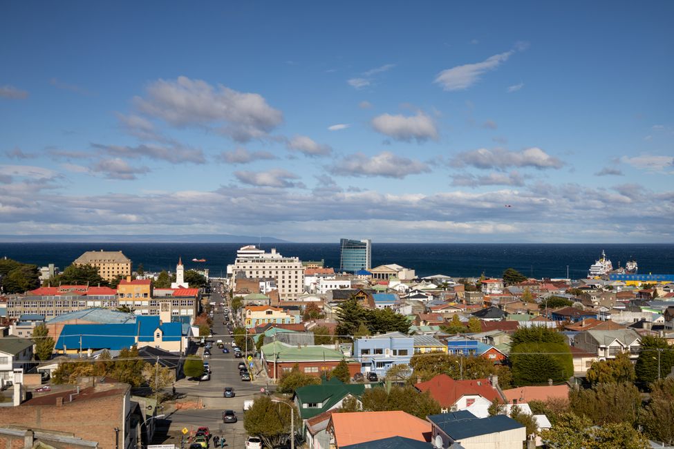View of Punta Arenas from the hill