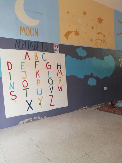 Wall paintings in the kindergarten