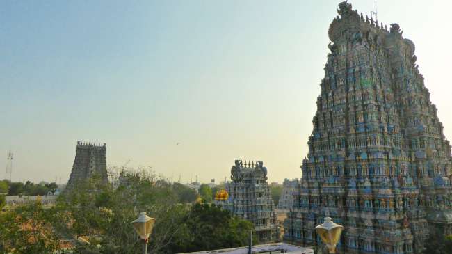 Ausblick auf den Meenakshi-Tempel