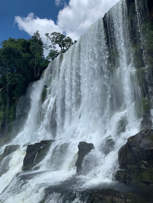 Slightly shocked at the Iguazu Falls