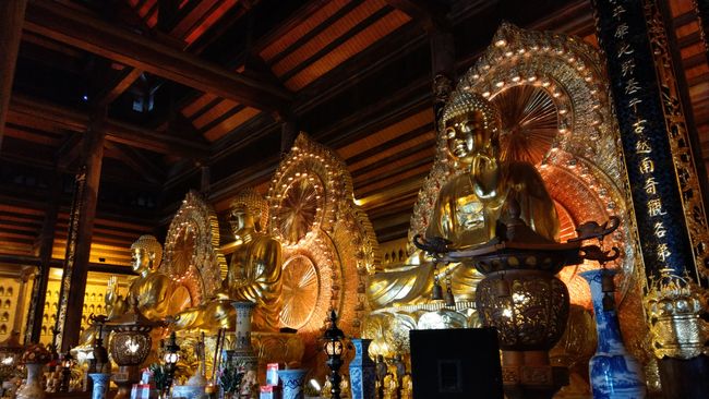 The interior of the pagoda