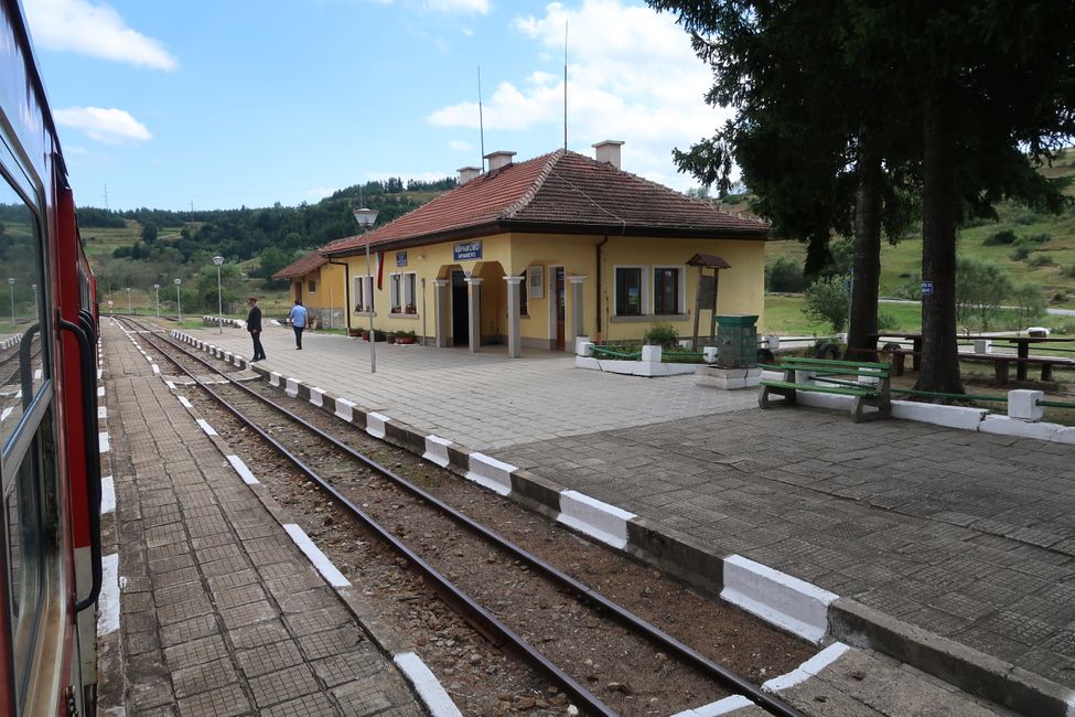 Many Pomak women use the Rhodope Railway to go shopping in the nearest larger town, Velingrad . . .