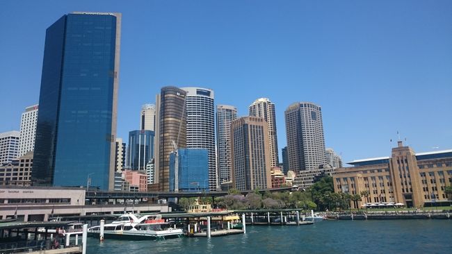Sydneys Skyline von der Oper aus gesehen 