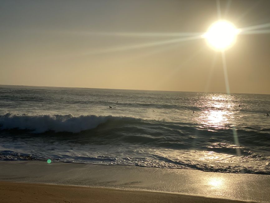 Soleil, calme, mer, gens