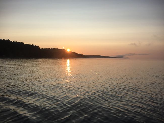 Beautiful sunrise over Lake Vättern