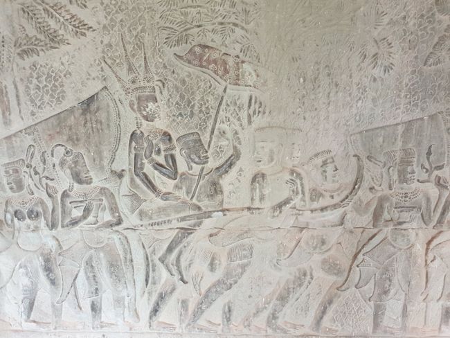 Wandbild im Angkor Wat