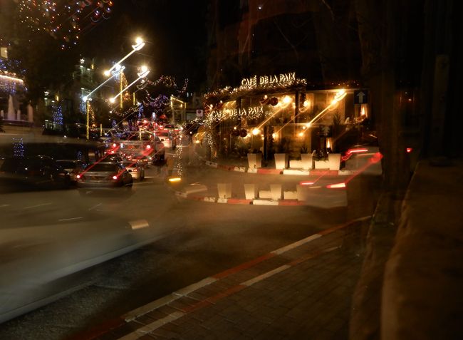 Abends, durch Ramallahs Straßen