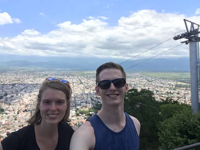 Cerro Bernado Selfie with Janna from Belgium