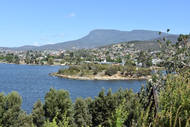 View from MONA to Mt. Wellington