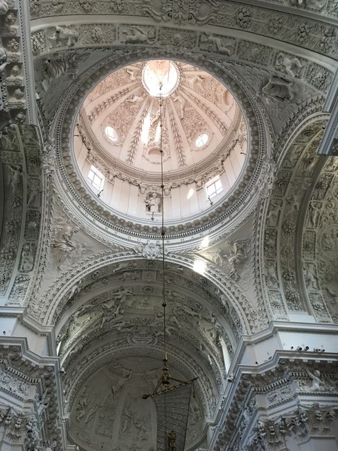 Impressive, all in white: the Peter and Paul Cathedral