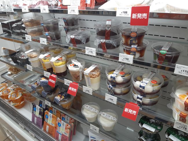 Dessert selection at the convenience store