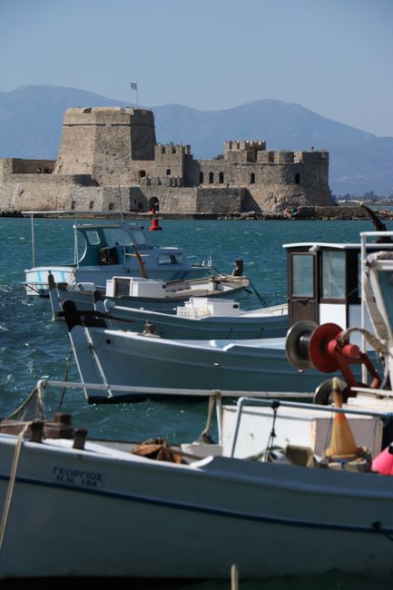Der Hafen mit der Bourtzi-Festung auf einer kleinen Insel