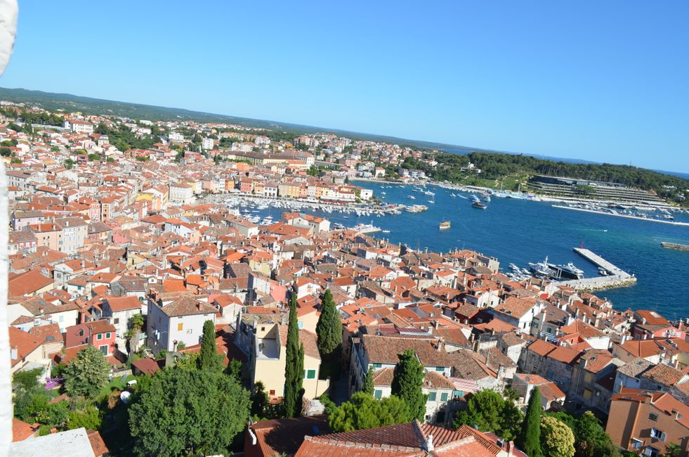 View of Rovinj from the bell tower of St. Euphemia Church