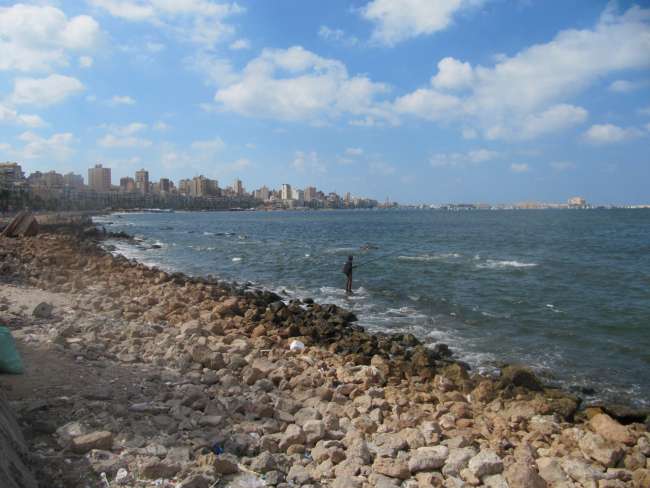 At the 'beach' in Alexandria
