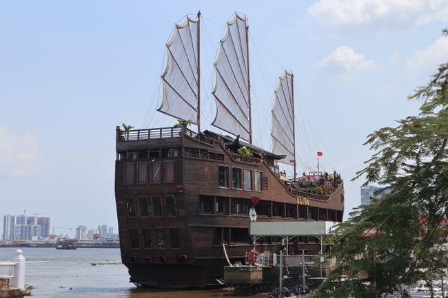 A ship on the Saigon River.