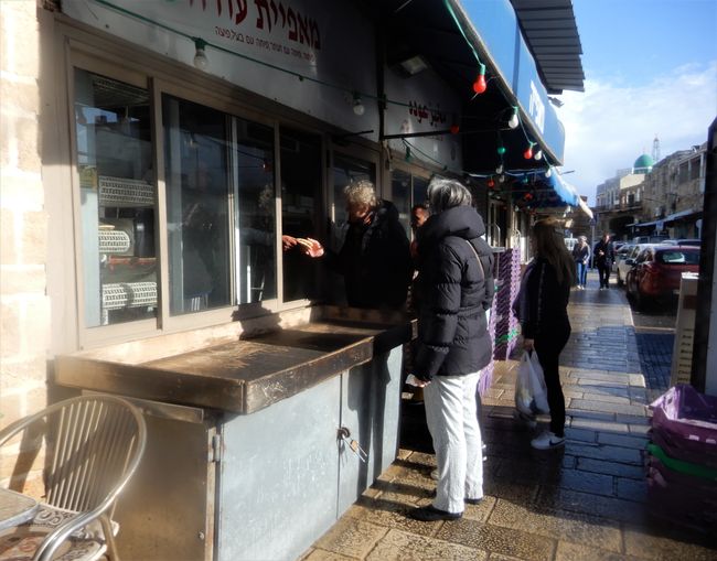 But we also get something to nibble on: Fresh bread from a bakery