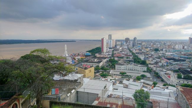 Auf der anderen Seite Blick auf den Fluss, den Malecón und die City. 