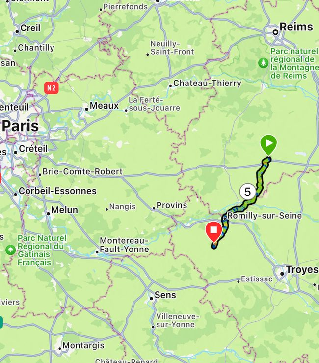 Through Champagne to the Seine and into northwestern Burgundy, Day 7