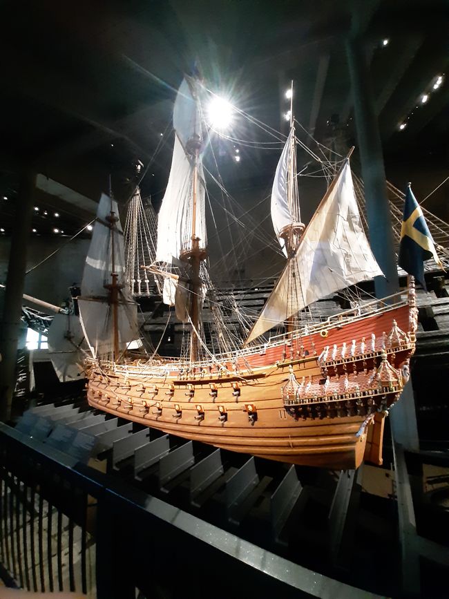 Modell der Vasa vor Jungfernfahrt