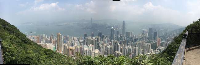 View from the Peak, about 500 m above sea level.