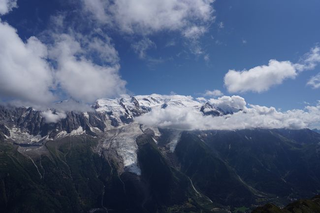 Mont Blanc mit Wolken