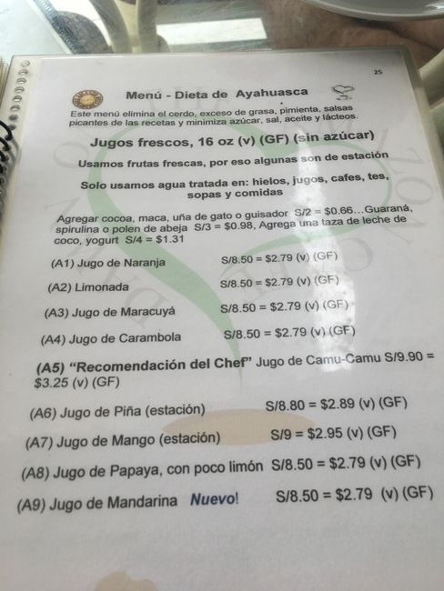 Der Regenwald rund um Iquitos ist Hauptstandort für Ayahuasca Therapien. Zur Vorbereitung unterzieht man sich einer ca. 1-monatigen Ayahuasca Diät. Restaurants in dieser Gegend bieten speziell für diese Diät ausgerichtete Gerichte an. 