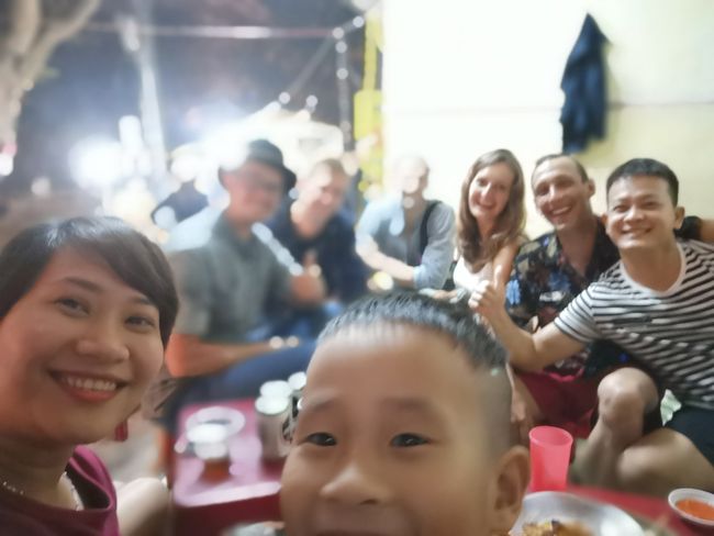 Selfie time with a Vietnamese family