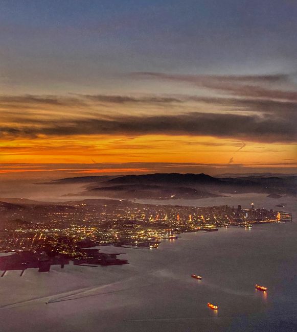 Letzter Blick auf die San Francisco Bay.