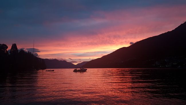 Sonnenuntergang am Lake Wakatipu