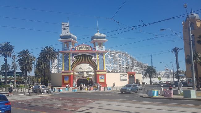 Amusement park in St. Kilda.