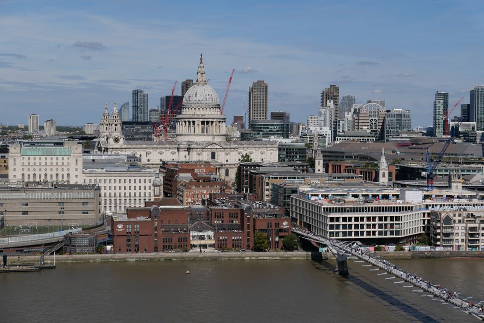 Blick von der Dachterrasse des Tate Modern 