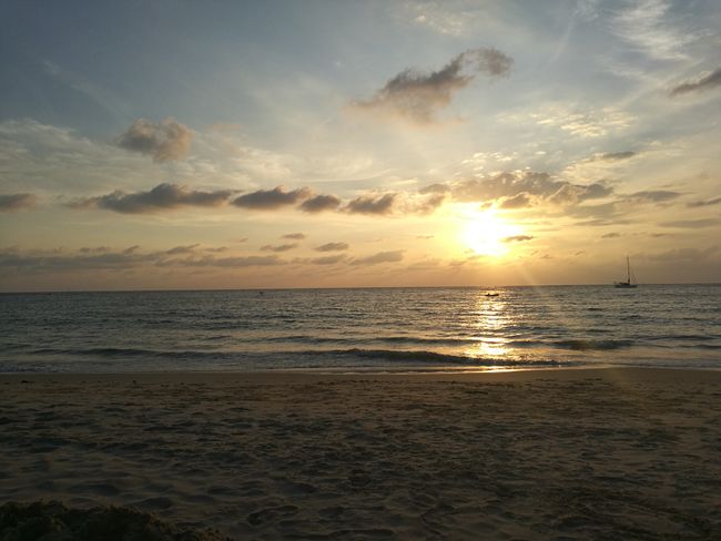 The Karon Beach in the evening.