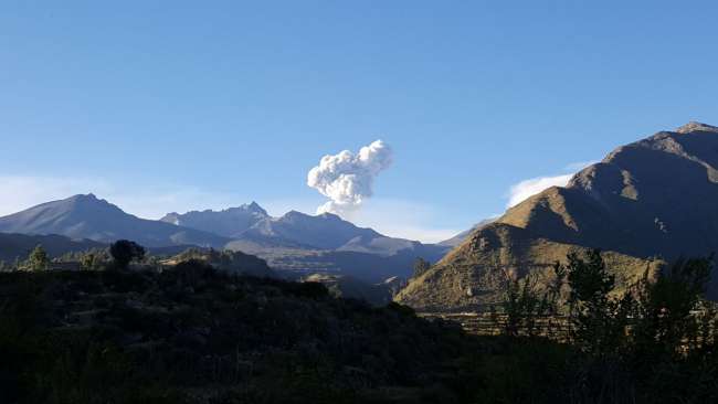 Active Sabancaya volcano.