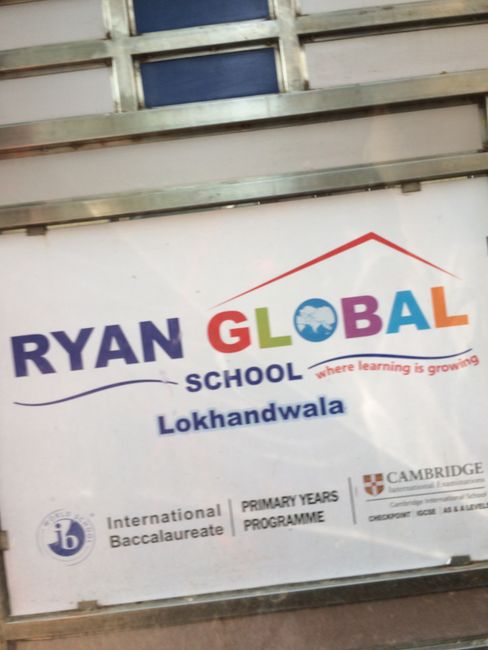 Working at the school in Mumbai