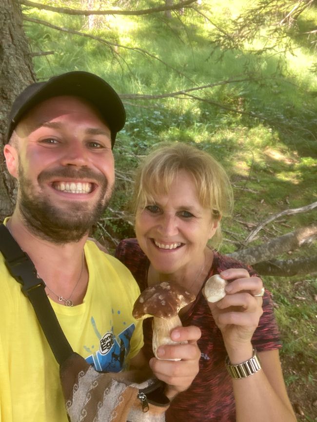 Gerald with mommy in the porcini mushroom paradise (Edtalm)