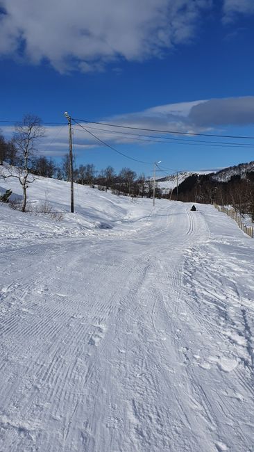 Und eine Loipe gab es natürlich auch