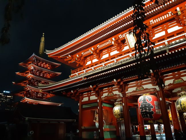 Asakusa Tempel bei Nacht