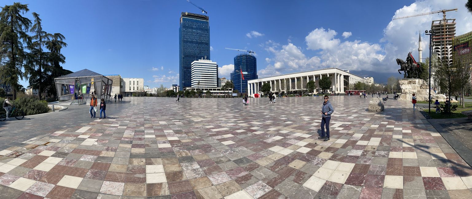 In the center, Skanderbej Square 