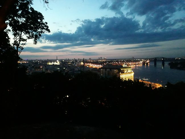 view down to the Dnieper shore