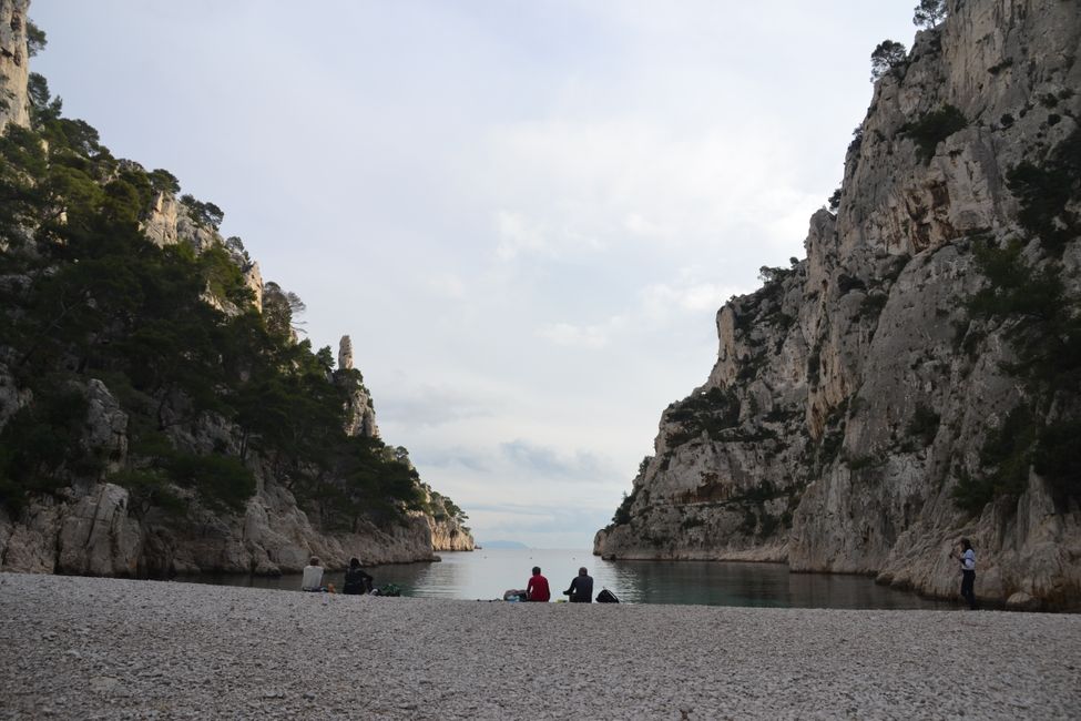 Lunch on the beach of the Calanque d'En-Vau