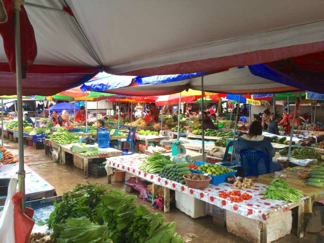 The local market of Luang Namtha