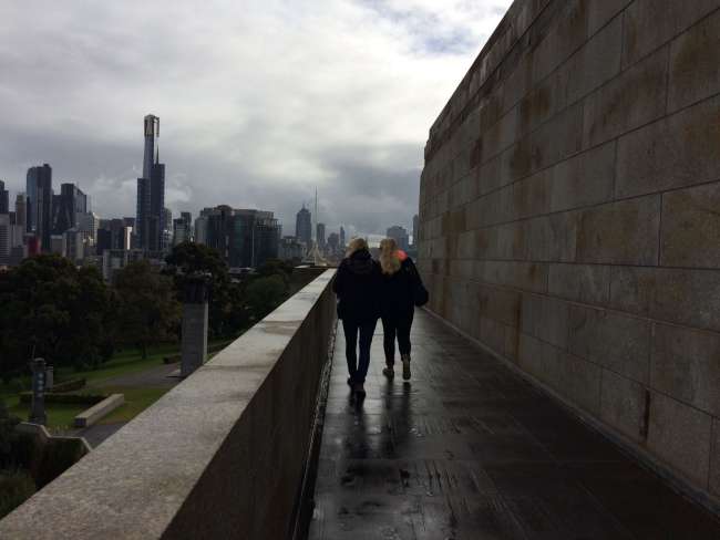 Viki and I at the Shrine of Remembrance