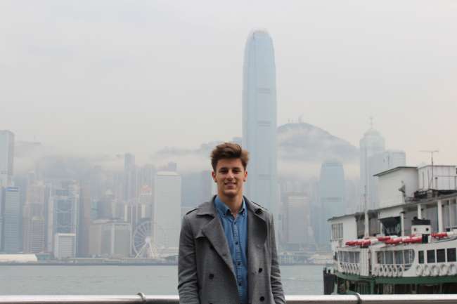 A picture from my last trip to Hong Kong in March  2016. Behind me you can see the IFC, the second tallest building in Hong Kong!