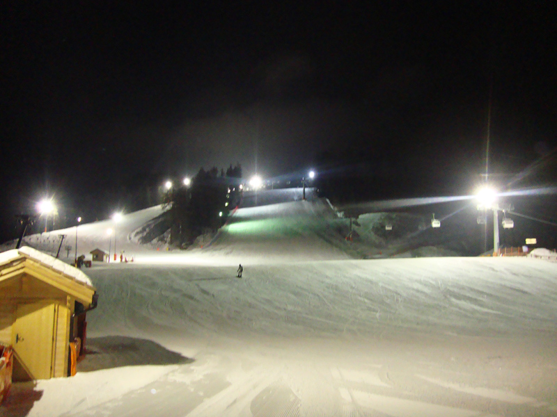View of the Haunold ski area at night - Night skiing on Haunold
