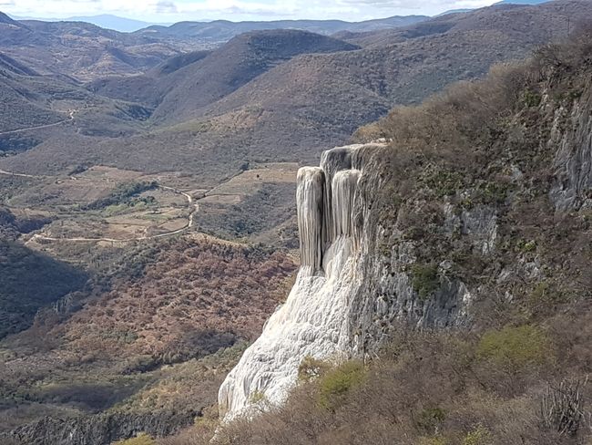 Petrified waterfalls (meaning it's rock, not water)
