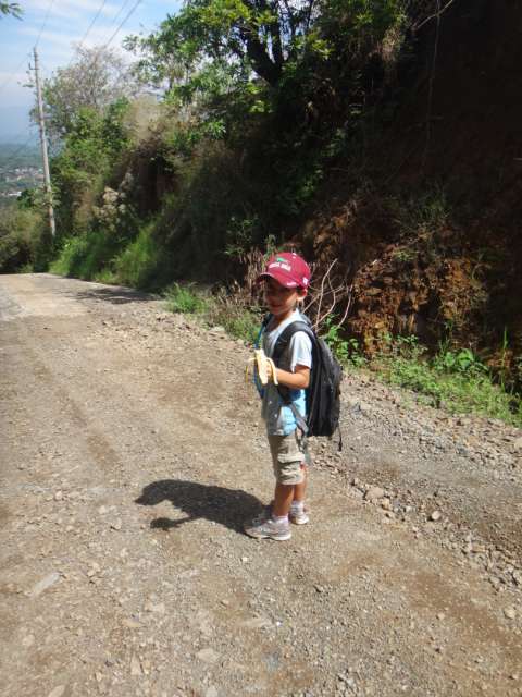 Kosta Rika'da maymunlar ve çocuklar arasında