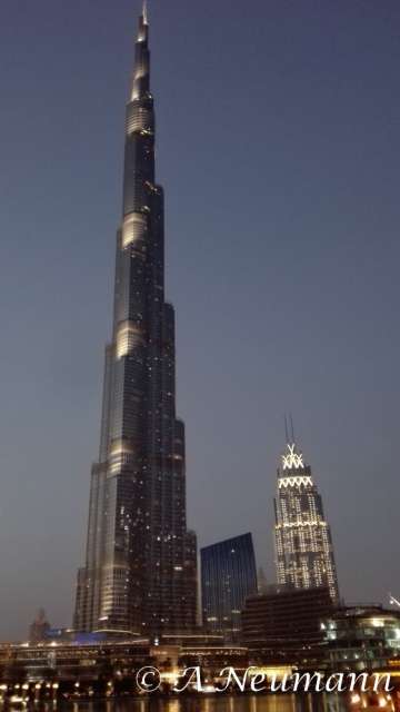Dubai Lake and Burj Khalifa