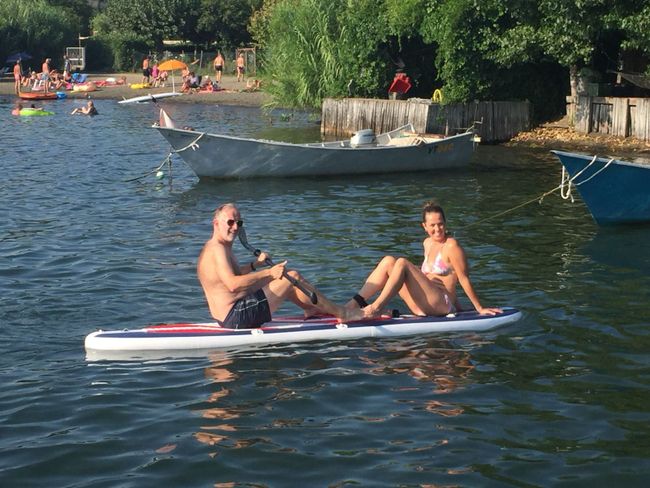 Two-person SUP - Sit-up paddling
